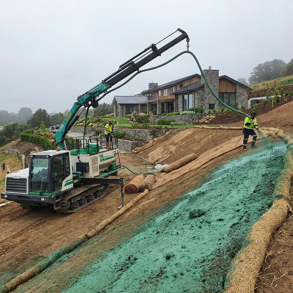 Urla Hydroseeding ve Püskürtme Çim Uygulaması